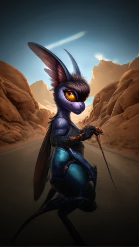 jerboa,blue-winged wasteland insect,sphinx pinastri,desert fox,steppe hare,stitch,kobold,desert background,scarab,coach horse beetle,skylanders,dusk background,jackrabbit,sand fox,loukaniko,mara,desert run,dark-type,fairywren,ants wiesenknopf bluish