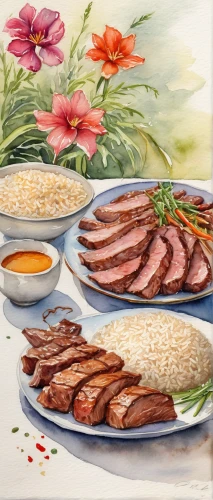 breakfast plate,danish breakfast plate,peking duck,huaiyang cuisine,chinese sausage,sausage plate,filipino cuisine,leittafel,filipino barbecue,ham ninh,filipino cusine,korean royal court cuisine,anhui cuisine,chinaware,tableware,vietnamese cuisine,placemat,eastern european food,puerto rican cuisine,hong kong cuisine,Illustration,Paper based,Paper Based 24