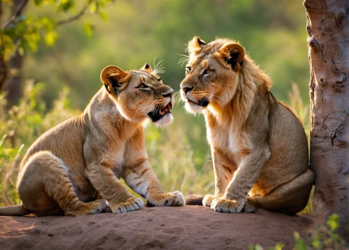 lions couple,male lions,lionesses,lion with cub,two lion,lion children,panthera leo,lions,lion father,african lion,big cats,tsavo,serengeti,male lion,female lion,cute animals,etosha,namibia,grooming,king of the jungle,Conceptual Art,Daily,Daily 03