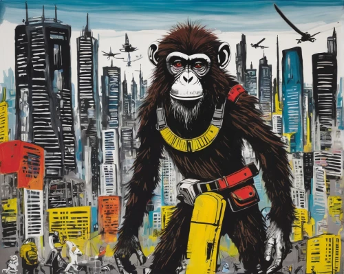 mandrill,gibbon,king kong,gibbon 5,gorilla soldier,siamang,war monkey,monkey soldier,gorilla,primate,kong,kryptarum-the bumble bee,rocket raccoon,chimpanzee,barbary monkey,monkey gang,baboon,the monkey,monkeys band,great apes,Conceptual Art,Graffiti Art,Graffiti Art 10