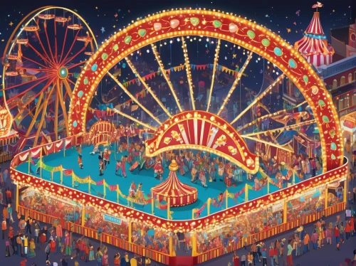 carnival tent,annual fair,fairground,amusement park,luna park,carnival,circus tent,funfair,circus,carousel,amusement ride,santa monica pier,ferris wheel,circus show,carnival horse,cirque,circus elephant,festival,big top,oktoberfest background,Unique,3D,Isometric