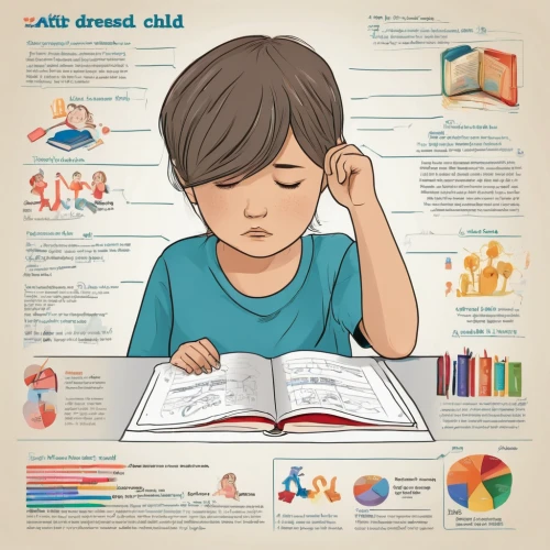 child with a book,learning disorder,children studying,little girl reading,children learning,medical concept poster,pediatrics,readers,girl studying,medical illustration,science book,kids illustration,eading with hands,science education,bookworm,childrens books,spread of education,education,infographics,reading,Unique,Design,Infographics