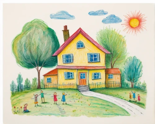 children drawing,houses clipart,house drawing,house painting,little house,color pencil,house purchase,home landscape,children's playhouse,pencil color,danish house,coloring for adults,kids illustration,children's paper,khokhloma painting,farmhouse,summer cottage,color pencils,country cottage,farm house,Illustration,Children,Children 02