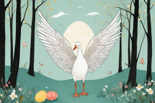 flower and bird illustration,spring bird,springtime background,swan lake,bird illustration,easter background,easter goose,spring background,easter card,ballerina in the woods,spring equinox,constellation swan,dove of peace,spring greeting,swan,retro easter card,white swan,araucana,birds singing,mourning swan,Illustration,Abstract Fantasy,Abstract Fantasy 05