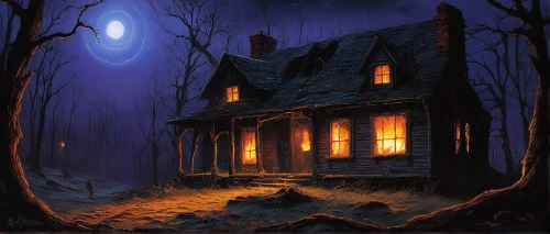 witch house,witch's house,the haunted house,haunted house,lonely house,creepy house,house in the forest,the threshold of the house,ancient house,winter house,halloween scene,halloween poster,halloween and horror,old home,little house,doll's house,cottage,old house,house silhouette,haunted,Illustration,Realistic Fantasy,Realistic Fantasy 32