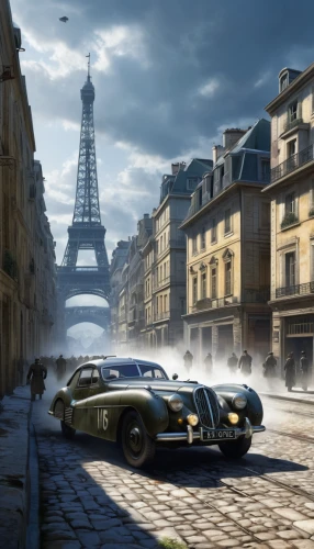 delage d8-120,le mans,bugatti type 57s atalante number 57502,panhard pl 17,etype,jaguar c-type,french digital background,bugatti royale,aston martin db2,daimler sp250,bmw 507,bugatti type 57,bmw 501,jaguar d-type,lemans,ferrari 166 s,vintage cars,bentley speed six,steam car,paris,Conceptual Art,Sci-Fi,Sci-Fi 08