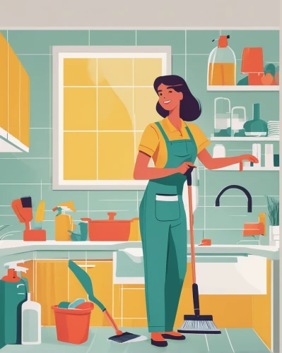 cleaning woman,girl in the kitchen,cleaning service,housework,together cleaning the house,kitchen work,household cleaning supply,domestic,chores,housekeeper,homemaker,cleaning supplies,domestic life,housewife,washing dishes,housekeeping,wash the dishes,cleaning,vector illustration,repairman,Illustration,Vector,Vector 06
