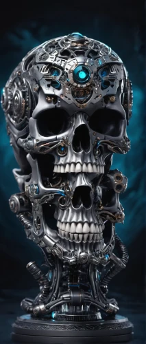 skull statue,endoskeleton,skull sculpture,biomechanical,fractalius,skull bones,bot icon,steam machines,mercedes engine,skeleltt,scull,skull allover,trophy,scrap sculpture,cyborg,fractal design,steam icon,skull with crown,metal implants,skulls,Conceptual Art,Sci-Fi,Sci-Fi 03