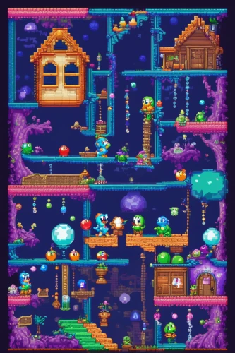 rainbow world map,fairy village,tileable,tileable patchwork,mushroom island,fairy world,bird kingdom,rescue alley,aurora village,mushroom landscape,aquarium,dungeon,popeye village,halloween border,mud village,pixel cells,bird bird kingdom,space port,pixel art,treasure house,Unique,Pixel,Pixel 02