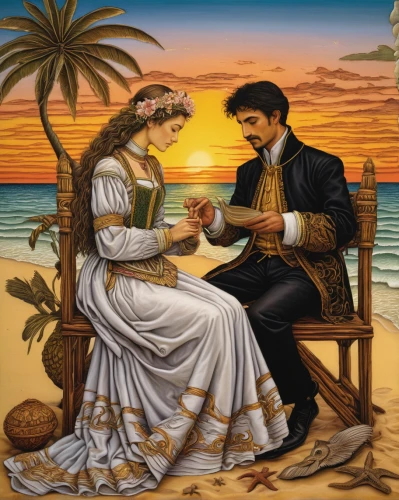 cavaquinho,bouzouki,young couple,romantic scene,romance novel,man and wife,romantic portrait,loving couple sunrise,serenade,spanish missions in california,throughout the game of love,black couple,cd cover,santiago di cuba,orientalism,pandero jarocho,palm reading,golden weddings,courtship,agua de valencia,Art,Classical Oil Painting,Classical Oil Painting 28