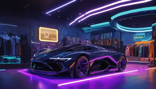 car boutique,showroom,car salon,electric sports car,the shop,car showroom,futuristic car,futuristic,neon arrows,retail,aston martin vulcan,fashion street,boutique,store front,concept car,neon human resources,bugatti chiron,nightclub,storefront,electric gas station,Conceptual Art,Sci-Fi,Sci-Fi 23