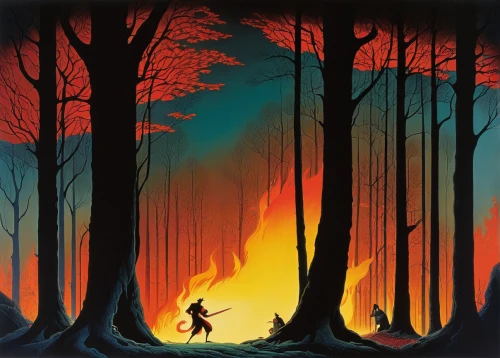 forest fire,forest fires,forest workers,wildfires,happy children playing in the forest,wildfire,campfires,campfire,forest of dreams,forest landscape,forest man,woodsman,cartoon forest,fire artist,the forests,game illustration,the forest,fire dancer,forest background,burned land,Illustration,Vector,Vector 09