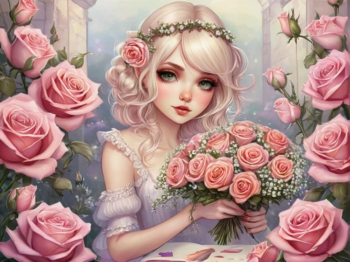 pink roses,romantic rose,porcelain rose,rose flower illustration,pink rose,pink floral background,blooming roses,camellias,noble roses,sugar roses,rose bouquet,romantic portrait,camellia,rose wreath,rose blossom,scent of roses,bouquet of roses,rose bloom,garden roses,roses,Illustration,Abstract Fantasy,Abstract Fantasy 11