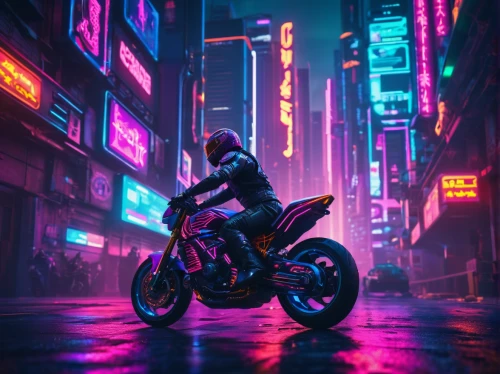 cyberpunk,motorbike,yamaha,ktm,motorcycle,vapor,biker,enduro,neon arrows,motorcyclist,motorcycles,retro background,ducati,neon,electric scooter,purple wallpaper,black motorcycle,80's design,neon lights,honda,Conceptual Art,Sci-Fi,Sci-Fi 26