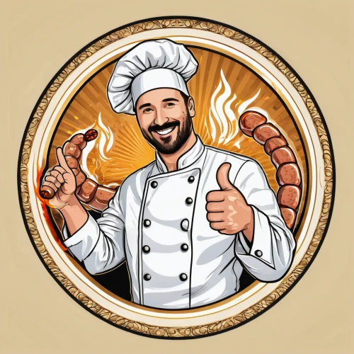 chef,men chef,chef hat,chef's hat,boerewors,marroni,weisswurst,pizza supplier,chef hats,cumberland sausage,simit,chorizo,cooking book cover,chef's uniform,apple pie vector,italian sausage,food and cooking,lahmacun,cooking show,brick oven pizza,Unique,Design,Logo Design