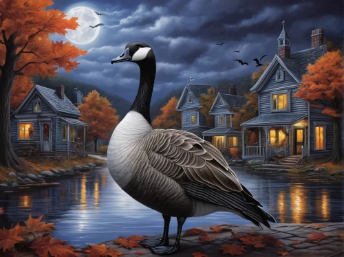 canadian goose,gooseander,canada goose,grey neck king crane,canada geese,goose,geese,goose game,st martin's day goose,swan lake,mourning swan,nile goose,goose berry,eastern crowned crane,bird painting,wild goose,grey crowned crane,fantasy picture,tula fighting goose,red-crowned crane,Conceptual Art,Fantasy,Fantasy 30