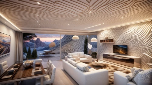 modern living room,luxury home interior,interior modern design,the cabin in the mountains,interior design,stucco ceiling,modern decor,concrete ceiling,living room,3d rendering,livingroom,ceiling construction,sky space concept,chalet,ceiling lighting,cabin,house in the mountains,ufo interior,alpine style,sky apartment