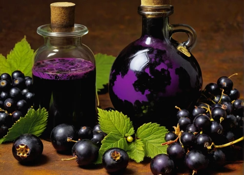 grape seed extract,grape seed oil,elderberry,black currants,blackcurrants,balsamic vinegar,elderberries,black currant,black berries,blackcurrant,purple grapes,antioxidant,grape juice,wild wine,grape hyancinths,jamun,balsamita,mirto,aniseed liqueur,tincture,Illustration,Realistic Fantasy,Realistic Fantasy 29