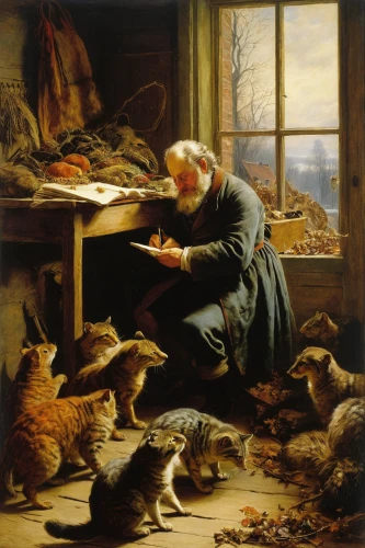 andreas achenbach,shoemaker,watchmaker,fisher,man praying,children studying,metalsmith,shoemaking,luthier,nicholas boots,carl svante hallbeck,lev lagorio,man with a computer,hunting scene,meticulous painting,asher durand,sebastian pether,abraham,lachender hans,the collector,Art,Classical Oil Painting,Classical Oil Painting 09