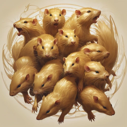 hatching chicks,rodentia icons,rodents,hatchlings,white footed mice,many teat mice,hedgehog heads,hedgehogs,chicken chicks,baby chicks,guinea pigs,chicks,flock of chickens,mice,rats,prairie dogs,baby rats,hamster,round animals,ground squirrels,Conceptual Art,Fantasy,Fantasy 01