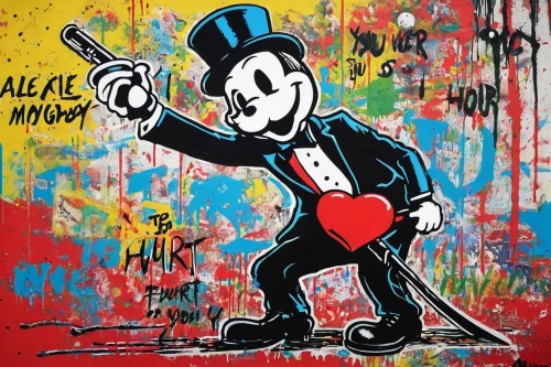 graffiti art,mickey mause,grafitti,mime artist,mickey mouse,grafiti,graffiti,jigsaw,streetart,mime,mickey,urban street art,micky mouse,urban art,neon carnival brasil,cool pop art,cd cover,grafitty,marionette,modern pop art,Conceptual Art,Graffiti Art,Graffiti Art 01