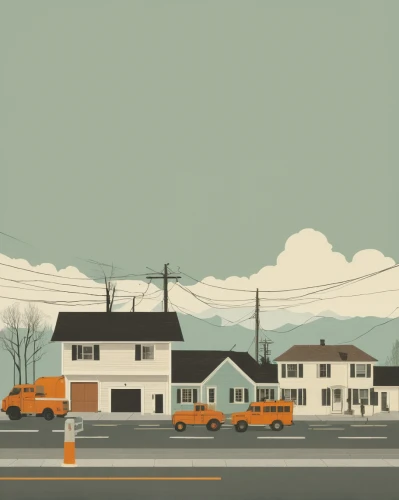suburbs,outskirts,houses silhouette,houses clipart,neighborhood,small towns,suburb,lonely house,suburban,intersection,houses,urban landscape,neighbourhood,gas-station,motel,row of houses,retro diner,street scene,kyoto,bungalow,Illustration,Japanese style,Japanese Style 08