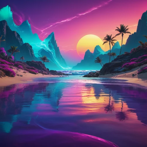 purple landscape,fantasy landscape,futuristic landscape,landscape background,purple wallpaper,colorful background,ocean paradise,ocean background,tropical sea,beach landscape,tropics,dream beach,ocean,background colorful,virtual landscape,dusk background,desert landscape,tropical beach,3d background,sea landscape,Photography,General,Natural