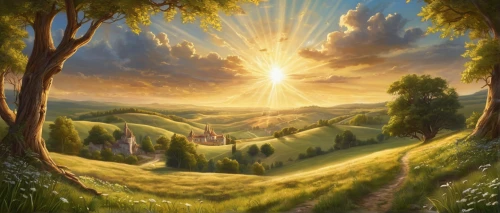 landscape background,meadow landscape,fantasy landscape,rural landscape,forest landscape,nature landscape,home landscape,fantasy picture,high landscape,salt meadow landscape,mountain scene,mountain landscape,sunburst background,landscape,landscape nature,panoramic landscape,green landscape,mountainous landscape,beautiful landscape,background view nature,Conceptual Art,Fantasy,Fantasy 27