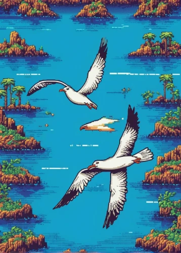 bird pattern,pelicans,water birds,aztec gull,sea birds,birds in flight,birds flying,flamingos,flying birds,geese flying,migratory birds,bird island,seabirds,flamingo pattern,a pair of geese,geese,background pattern,vintage wallpaper,swans,great white pelicans,Unique,Pixel,Pixel 04