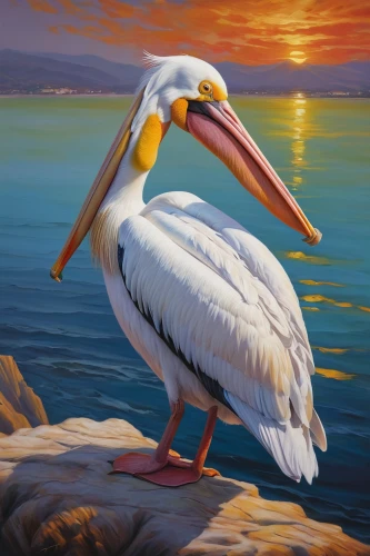 dalmatian pelican,eastern white pelican,pelican,white pelican,great white pelican,coastal bird,pelicans,brown pelican,great white pelicans,bird painting,sea bird,stork,egretta novaehollandiae,egret,aztec gull,water bird,ibis,red-footed booby,avian,sea birds,Conceptual Art,Fantasy,Fantasy 13