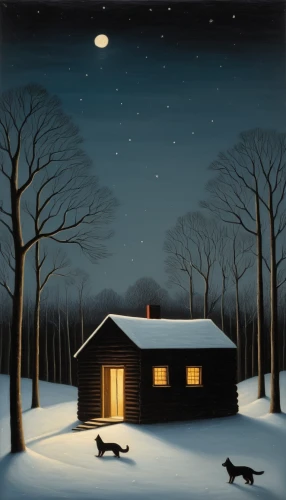 christmas landscape,night scene,carol colman,snow scene,winter landscape,david bates,christmas scene,carol m highsmith,winter house,night snow,winter animals,christmas night,midnight snow,home landscape,moonlit night,snow landscape,modern christmas card,christmas snowy background,christmas animals,heather winter,Art,Artistic Painting,Artistic Painting 02