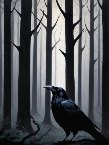 corvidae,nocturnal bird,corvid,crows bird,raven bird,king of the ravens,crows,murder of crows,night bird,magpie,black crow,crow,corvus,bird illustration,3d crow,black raven,hooded crows,carrion crow,common raven,corvus corax,Illustration,Abstract Fantasy,Abstract Fantasy 22