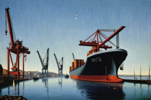 container cranes,port cranes,harbor cranes,shipping crane,shipping industry,harbor crane,container port,zeebrugge,cargo port,arnold maersk,container terminal,ship yard,container crane,port of hamburg,inland port,container vessel,seaport,aenne rickmers,a cargo ship,lightship,Art,Artistic Painting,Artistic Painting 06