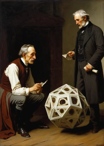 ball fortune tellers,dodecahedron,paper ball,the ball,ball cube,ball of paper,fortune teller,gyroscope,theoretician physician,exchange of ideas,wooden ball,basket maker,inventor,cycle ball,cogwheel,circular puzzle,wooden wheel,shoemaker,conversation,crystal ball,Art,Classical Oil Painting,Classical Oil Painting 12
