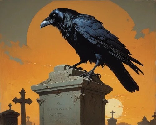 murder of crows,corvidae,king of the ravens,crows,black crow,corvus,raven bird,black raven,crow,crows bird,crow queen,carrion crow,black vulture,american crow,common raven,raven rook,3d crow,nocturnal bird,ravens,raven,Art,Classical Oil Painting,Classical Oil Painting 40