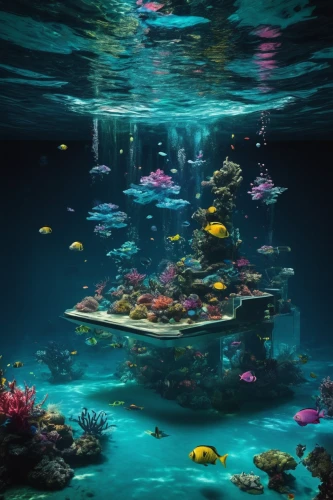 underwater playground,underwater landscape,underwater background,ocean underwater,marine tank,underwater world,aquarium,aquarium decor,underwater oasis,coral reef,reef tank,sea life underwater,under the sea,undersea,under sea,ocean floor,under water,under the water,sunken boat,house of the sea,Photography,Artistic Photography,Artistic Photography 05