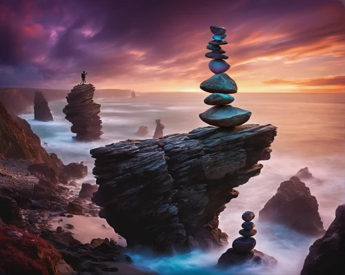 rock stacking,stacked rocks,rock balancing,stone balancing,sea stack,stacked rock,stacking stones,stack of stones,balanced pebbles,rock cairn,balanced boulder,chalk stack,background with stones,balancing,zen rocks,rock formation,balancing act,zen stones,stacked stones,fantasy landscape,Illustration,Realistic Fantasy,Realistic Fantasy 37