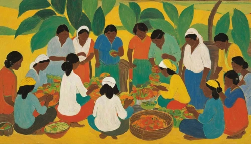 khokhloma painting,farm workers,indigenous painting,arrowroot family,church painting,anmatjere women,fruit market,group of people,agroculture,soup kitchen,cooking plantain,cereal cultivation,peruvian women,basket of fruit,eritrean cuisine,sudan,rwanda,the fruit,ethiopia,vegetable market,Art,Artistic Painting,Artistic Painting 27
