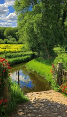 rural landscape,landscape background,springtime background,meadow landscape,countryside,farm landscape,world digital painting,nature landscape,blooming field,green landscape,home landscape,japan landscape,brook landscape,landscape nature,spring background,river landscape,farm background,small landscape,beautiful landscape,virtual landscape,Art,Artistic Painting,Artistic Painting 04