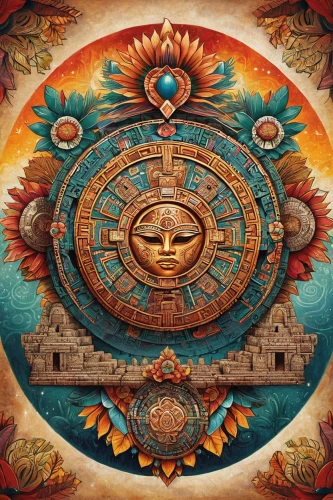 the aztec calendar,dharma wheel,shamanism,yantra,pachamama,shamanic,mandala framework,aztec,esoteric,mandala,sun dial,compass,sacred geometry,talisman,esoteric symbol,mandalas,maya civilization,zodiac,divination,copernican world system,Illustration,Abstract Fantasy,Abstract Fantasy 11