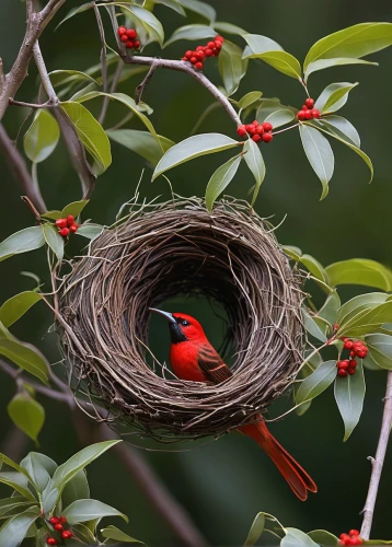 scarlet honeyeater,robin's nest,cardinals,spring nest,red feeder,scarlet tanager,nesting,nest,nesting place,nest building,nesting material,bird nest,nestling,red cardinal,crimson finch,red bunting,bird's nest,red beak,red finch,northern cardinal,Photography,Fashion Photography,Fashion Photography 05