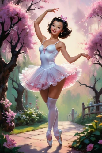 japanese sakura background,ballerina girl,rosa 'the fairy,spring background,ballerina in the woods,rosa ' the fairy,sakura background,springtime background,ballerina,plum blossom,flower fairy,sakura blossom,ballet dancer,spring blossom,cherry blossom,pink cherry blossom,the cherry blossoms,ballet tutu,little girl ballet,peach blossom,Conceptual Art,Oil color,Oil Color 04