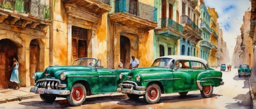 old havana,havana,cuba havana,havana cuba,cuba,cuba background,santiago di cuba,aronde,morris minor,hindustan ambassador,austin a40 farina,morris minor 1000,peugeot 203,cuba libre,riad,citroën elysée,renault 4cv,citroen,austin a35,bmw 328,Illustration,Paper based,Paper Based 24