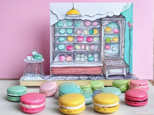 watercolor macaroon,stylized macaron,macarons,macaron pattern,macaroons,french macarons,french macaroons,macaron,macaroon,pink macaroons,pâtisserie,marzipan figures,doll kitchen,pastry shop,lego pastel,confiserie,cake shop,tea party collection,sweet pastries,easter pastries,Illustration,Paper based,Paper Based 06