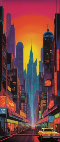 colorful city,cityscape,metropolis,tokyo city,fantasy city,evening city,skyline,shinjuku,city highway,cyberpunk,big city,cities,tokyo,city trans,the city,manhattan,city,city skyline,new york,sky city,Art,Artistic Painting,Artistic Painting 33