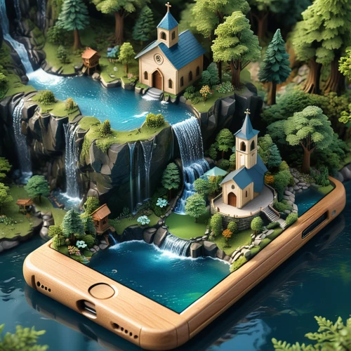 wet smartphone,ipod touch,samsung galaxy s3,futuristic landscape,airbnb,iphone 5,3d fantasy,world digital painting,home of apple,samsung galaxy,mobile phone,mobile phone case,iphone 4,luxury property,viewphone,iphone,springboard,fantasy landscape,fantasy picture,fairytale forest,Unique,3D,Isometric
