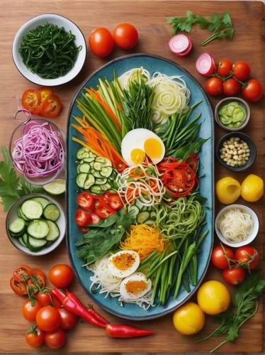 makguksu,salad plate,salad niçoise,crudités,salad platter,bibimbap,israeli salad,saladitos,colorful vegetables,kalguksu,garden salad,vegetable salad,vietnamese cuisine,naengmyeon,nabemono,noodle bowl,vegetable basket,vegetable pan,egg tray,food collage,Conceptual Art,Daily,Daily 15