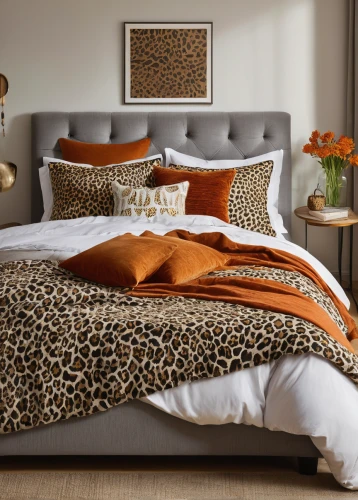 bed linen,bedding,animal print,leopard,duvet cover,canopy bed,antler velvet,sofa bed,bed,futon pad,guestroom,bed frame,cheetahs,bed in the cornfield,soft furniture,guest room,sofa cushions,contemporary decor,brown fabric,cheetah,Art,Classical Oil Painting,Classical Oil Painting 06