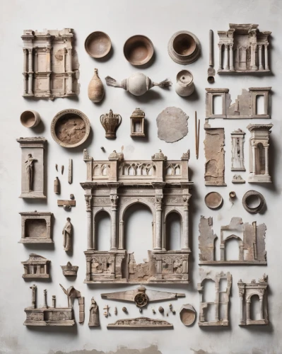 clay packaging,wooden toys,stoneware,assemblage,construction set toy,ceramics,objects,clay figures,gingerbread mold,construction set,construction toys,building materials,dollhouse accessory,woodtype,wooden toy,building sets,cookie cutters,disassembled,mechanical puzzle,kitchenware,Unique,Design,Knolling