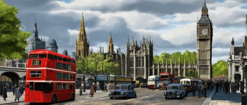 routemaster,london buildings,world digital painting,aec routemaster rmc,london,city of london,monarch online london,westminster palace,city scape,landmarks,photo painting,trolleybuses,gothic architecture,big ben,townscape,old street,background vector,english buses,cartoon video game background,beautiful buildings,Art,Artistic Painting,Artistic Painting 37